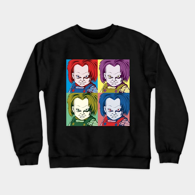 Evil Doll Pop Crewneck Sweatshirt by Andriu